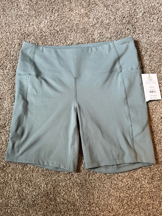 Athletic Works Pants - Athletic Works Sage Green High-Rise Bike Shorts